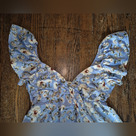 Inspired Hearts NWOT Floral Blue Babydoll Dress - Picture 2 of 6